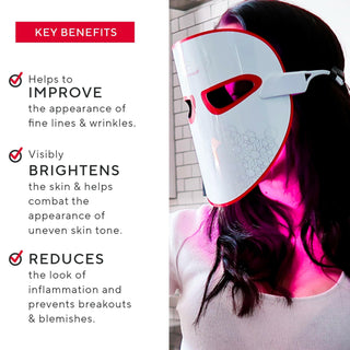 Mirabella 7-Color LED Facial Mask – advanced light therapy to reduce fine lines, improve skin texture, and promote radiant, youthful skin.