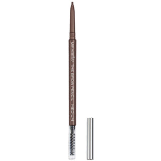 Mirabella Brow Pencil: Sleek pencil with a fine tip applicator for precise brow shaping on white background in shade medium.