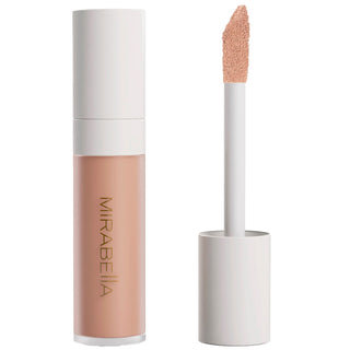 Mirabella Perfecting Liquid Concealer tube with doe-foot applicator in shade Light L90 on white background.