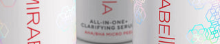 Banner image of Mirabella's new All-In-One Clarifying Serum Micro Peel with AHA/BHAs.