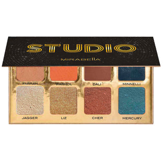 Studio eyeshadow palette shown opened on a white background.